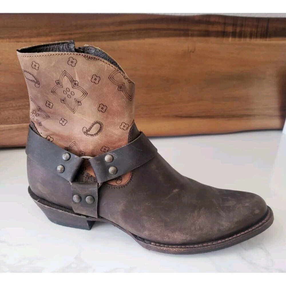 J.B. Dillon Womens Cowboy Boots Brown Size 9 B
